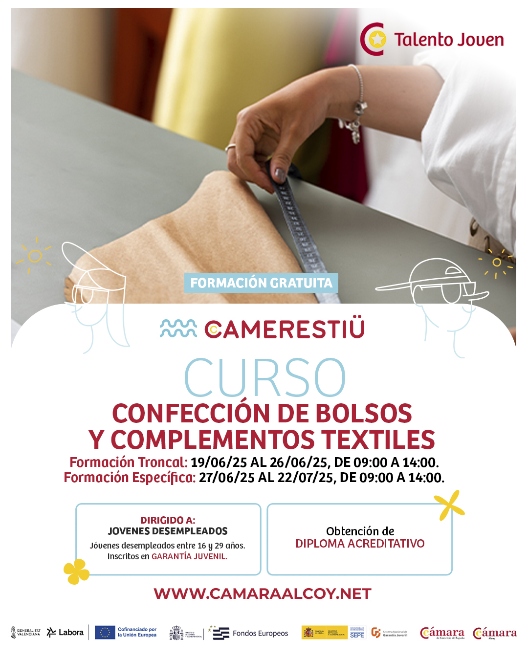 Curso confección de bolsos y complementos textiles