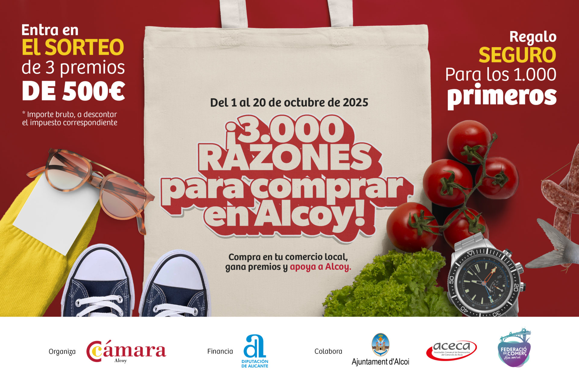 Hasta el 20 de octubre, participa en las ‘3000 razones para comprar en Alcoy’