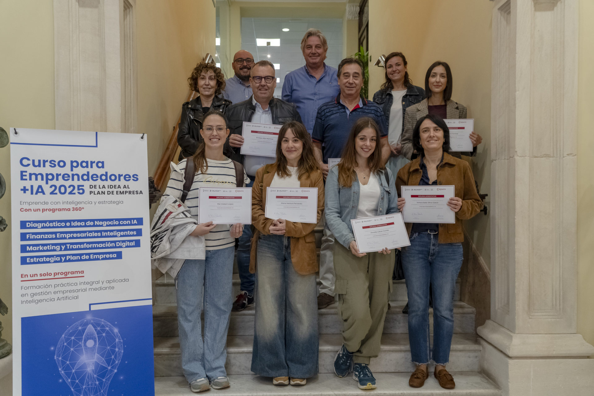 Finaliza en la Cámara de Comercio de Alcoy el Curso para Emprendedores +IA 2025 impulsado por LABORA